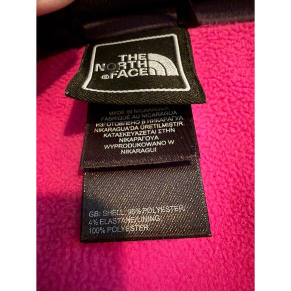 The North Face Women’s Fleece Jacket Pink Geometric Full Zip Softshell Medium - Picture 5 of 10